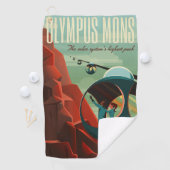 Mars Olympus Mons Hoogste vulkaan zonnestelsel Golfhanddoek (Insitu)