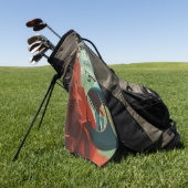 Mars Olympus Mons Hoogste vulkaan zonnestelsel Golfhanddoek (Groen)