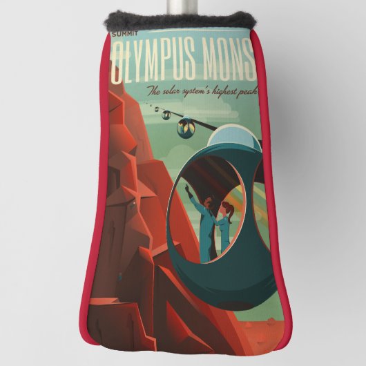 Mars Olympus Mons Hoogste vulkaan zonnestelsel Golfheadcover (Draai 90)