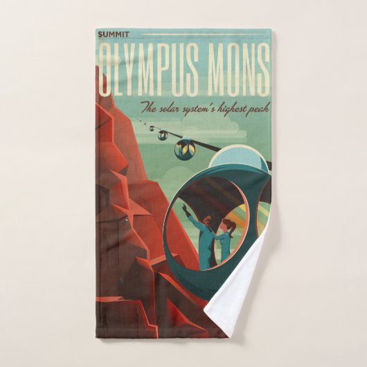 Mars Olympus Mons Hoogste vulkaan zonnestelsel Handdoek (Handdoek)