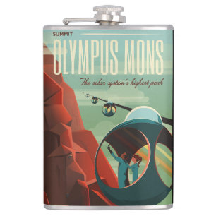 Mars Olympus Mons Hoogste vulkaan zonnestelsel Heupfles