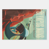 Mars Olympus Mons Hoogste vulkaan zonnestelsel Inpakpapier Vel (Voorkant 2)