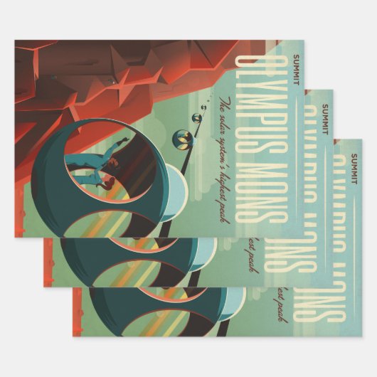 Mars Olympus Mons Hoogste vulkaan zonnestelsel Inpakpapier Vel (Set)