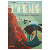 Mars Olympus Mons Hoogste vulkaan zonnestelsel Klembord (Achterkant)