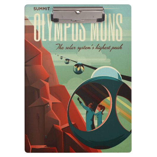 Mars Olympus Mons Hoogste vulkaan zonnestelsel Klembord (Voorkant)