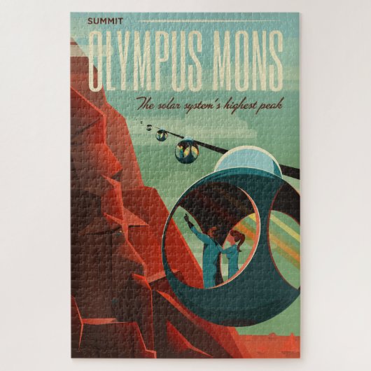 Mars Olympus Mons Hoogste vulkaan zonnestelsel Legpuzzel (Verticaal)