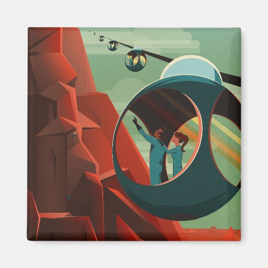 Mars Olympus Mons Hoogste vulkaan zonnestelsel Magneet (Voorkant)