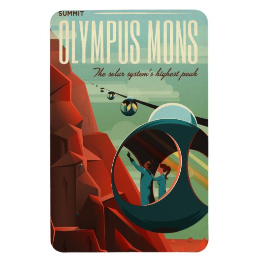Mars Olympus Mons Hoogste vulkaan zonnestelsel Magneet (Verticaal)