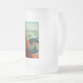 Mars Olympus Mons Hoogste vulkaan zonnestelsel Matglas Bierpul (Voorkant rechts)