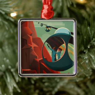 Mars Olympus Mons Hoogste vulkaan zonnestelsel Metalen Ornament