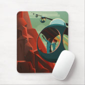 Mars Olympus Mons Hoogste vulkaan zonnestelsel Muismat (Met muis)