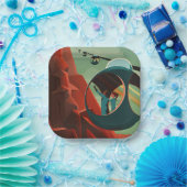 Mars Olympus Mons Hoogste vulkaan zonnestelsel Papieren Bordje (Feest)