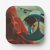 Mars Olympus Mons Hoogste vulkaan zonnestelsel Papieren Bordje (Voorkant)