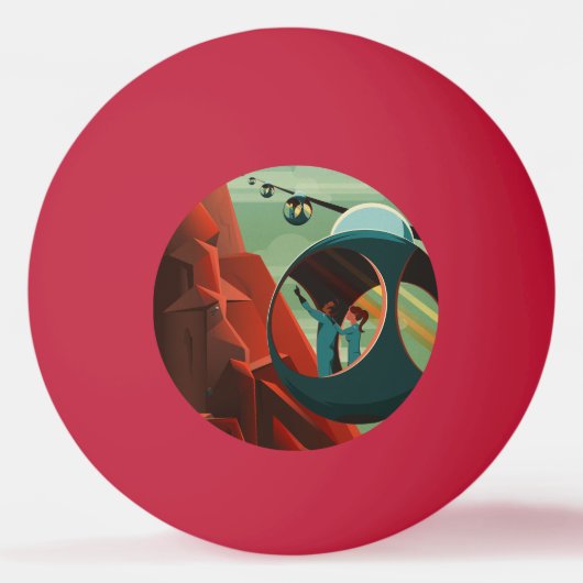 Mars Olympus Mons Hoogste vulkaan zonnestelsel Pingpongbal (Voorkant)