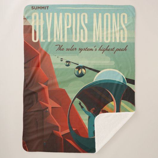 Mars Olympus Mons Hoogste vulkaan zonnestelsel Sherpa Deken (Voorkant)