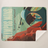 Mars Olympus Mons Hoogste vulkaan zonnestelsel Sherpa Deken (Voorkant (horizontaal))