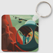 Mars Olympus Mons Hoogste vulkaan zonnestelsel Sleutelhanger (Achterkant)