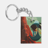 Mars Olympus Mons Hoogste vulkaan zonnestelsel Sleutelhanger (Voorkant Links)