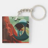 Mars Olympus Mons Hoogste vulkaan zonnestelsel Sleutelhanger (Achterkant)