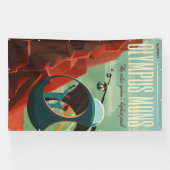 Mars Olympus Mons Hoogste vulkaan zonnestelsel Spandoek (Horizontaal)