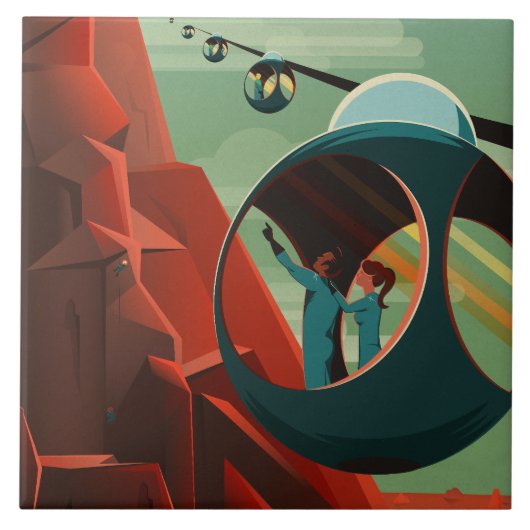 Mars Olympus Mons Hoogste vulkaan zonnestelsel Tegeltje (Voorkant)