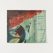 Mars Olympus Mons Hoogste vulkaan zonnestelsel Wandkleed (Voorkant (horizontaal))