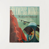 Mars Olympus Mons Hoogste vulkaan zonnestelsel Wandkleed (Voorkant)