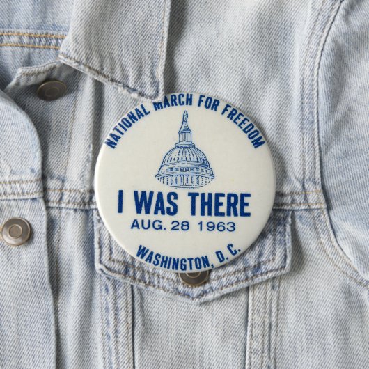 mars op de knop washington 1963 ronde button 4,0 cm (In situ)