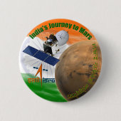 Mars Orbiter Mission: ISRO Ronde Button 5,7 Cm (Voorkant)