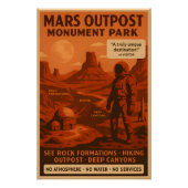 Mars Outpost Monument Park - Poster (Voorkant)