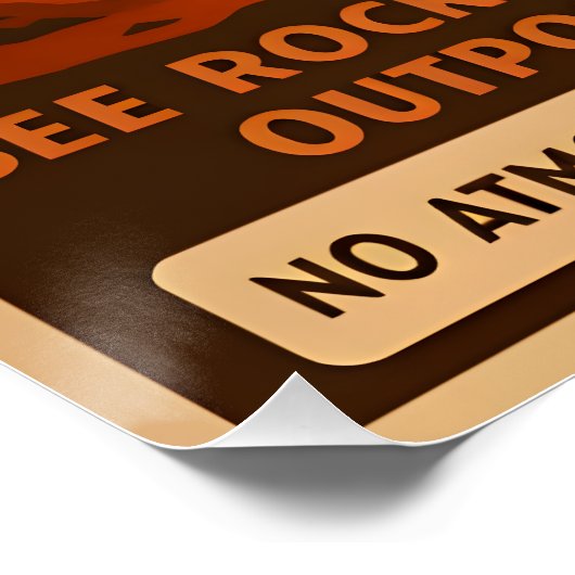 Mars Outpost Monument Park - Poster (Hoek)