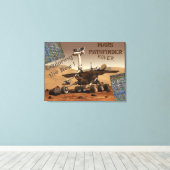 Mars Pathfinder Rover stretched canvas Print (Insitu (Houten vloer))