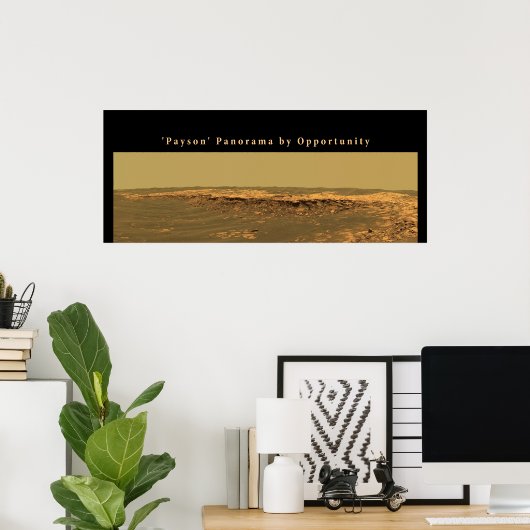 Mars 'Payson' Panorama van Opportunity Poster (Thuiskantoor)