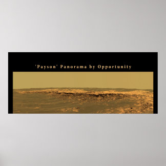 Mars 'Payson' Panorama van Opportunity Poster