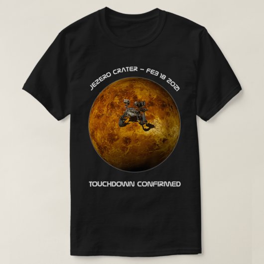 Mars Perseverance 2020 Rover Landing, touchdown co T-shirt (Design voorkant)