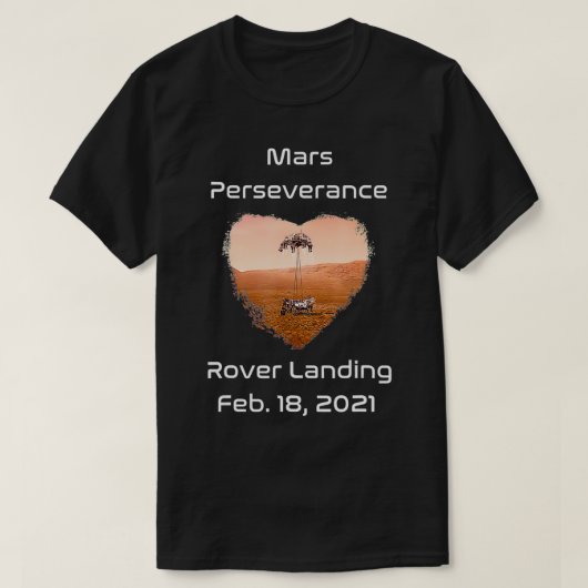 Mars Perseverance Rover Landing T-shirt (Design voorkant)