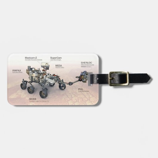 Mars Perseverance Rover met instrumenten Bagagelabel (Voorkant horizontaal)