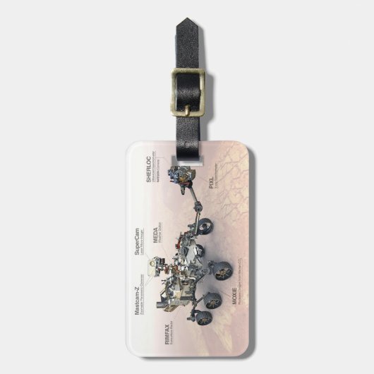 Mars Perseverance Rover met instrumenten Bagagelabel (Voorkant verticaal)