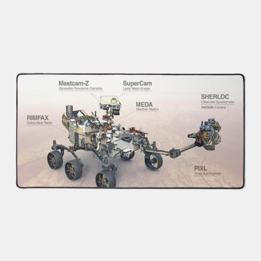 Mars Perseverance Rover met instrumenten Bureaumat (Voorkant)