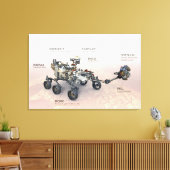Mars Perseverance Rover met instrumenten Canvas Afdruk (Insitu (Woonkamer))