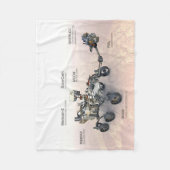 Mars Perseverance Rover met instrumenten Fleece Deken (Voorkant)