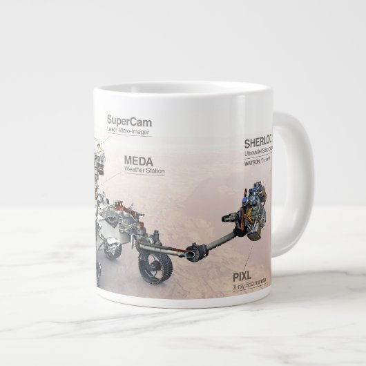 Mars Perseverance Rover met instrumenten Grote Koffiekop (Voorkant rechts)