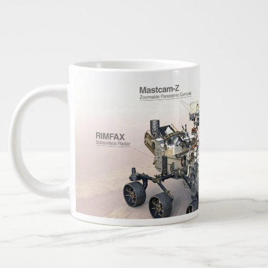 Mars Perseverance Rover met instrumenten Grote Koffiekop (Links)
