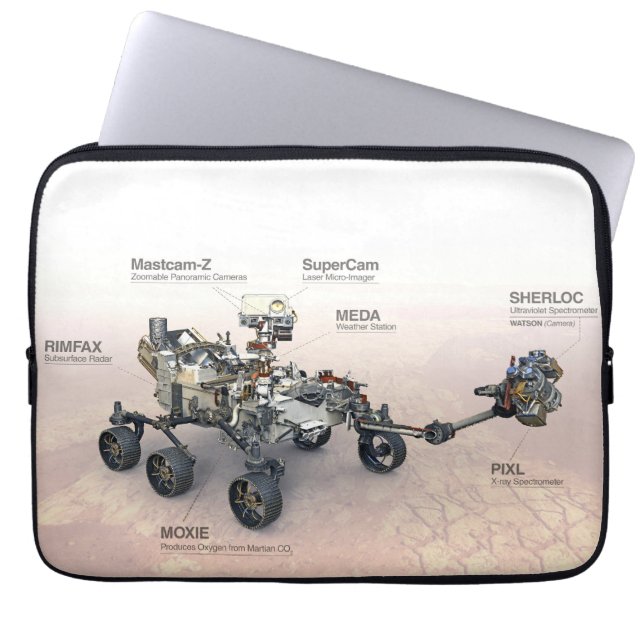 Mars Perseverance Rover met instrumenten Laptop Sleeve (Voorkant)