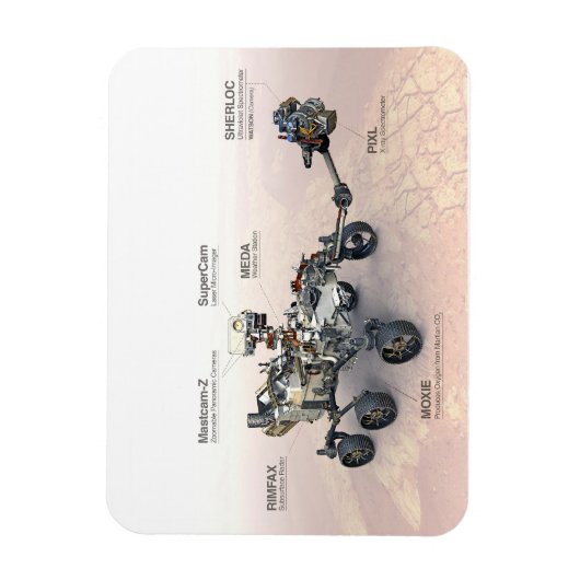 Mars Perseverance Rover met instrumenten Magneet (Verticaal)