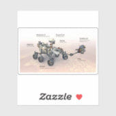 Mars Perseverance Rover met instrumenten Sticker (Vel)