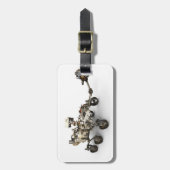 Mars Perseverance Rover op een witte achtergrond. Bagagelabel (Voorkant verticaal)
