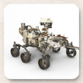 Mars Perseverance Rover op een witte achtergrond. Bier Onderzetter (Voorkant)