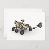 Mars Perseverance Rover op een witte achtergrond. Briefkaart (Voorkant / Achterkant)
