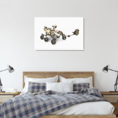 Mars Perseverance Rover op een witte achtergrond. Canvas Afdruk (Insitu (Slaapkamer))